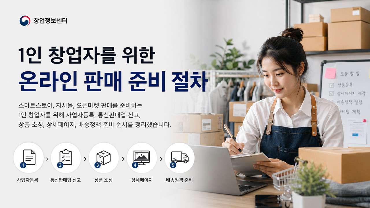 1인 창업자를 위한 온라인 판매 준비 절차